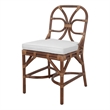 NPD Furniture - Eira Rattan Dining Side Chair - White - Cane Brown Rattan