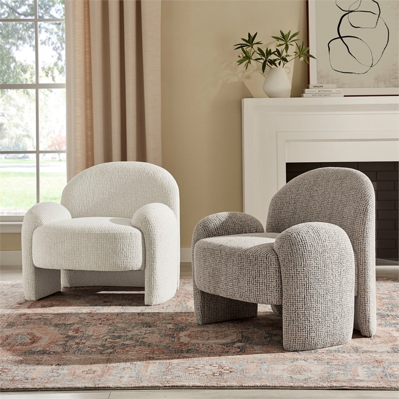 NPD Furniture - Virelle Accent Chair - Mila Taupe - Engineered Wood