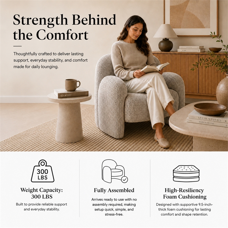 NPD Furniture - Virelle Accent Chair - Mila Taupe - Engineered Wood
