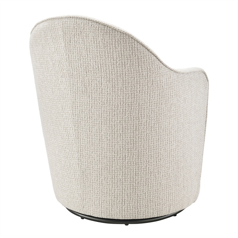 NPD Furniture - Zia Swivel Accent Chair - Mila Ivory - Engineered Wood