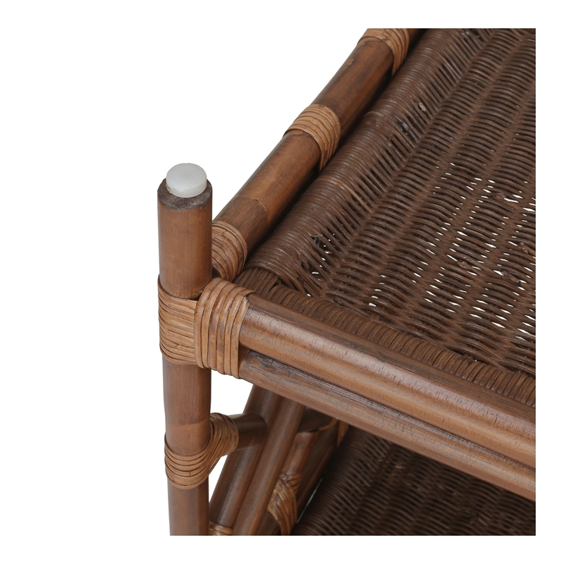 NPD Furniture - Sorea Console - Cane Brown Rattan Base - Wood Top