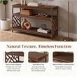 NPD Furniture - Sorea Console - Cane Brown Rattan Base - Wood Top