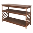 NPD Furniture - Sorea Console - Cane Brown Rattan Base - Wood Top