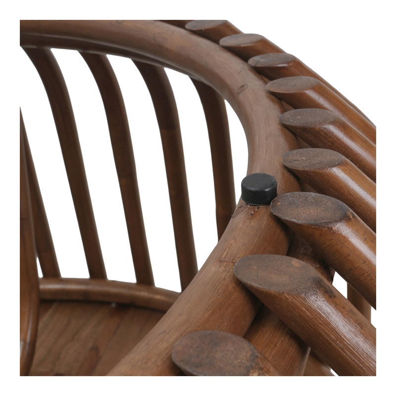 NPD Furniture - Bexa Coffee Table - Cane Brown Rattan Base - Wood Top