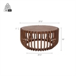 NPD Furniture - Bexa Coffee Table - Cane Brown Rattan Base - Wood Top