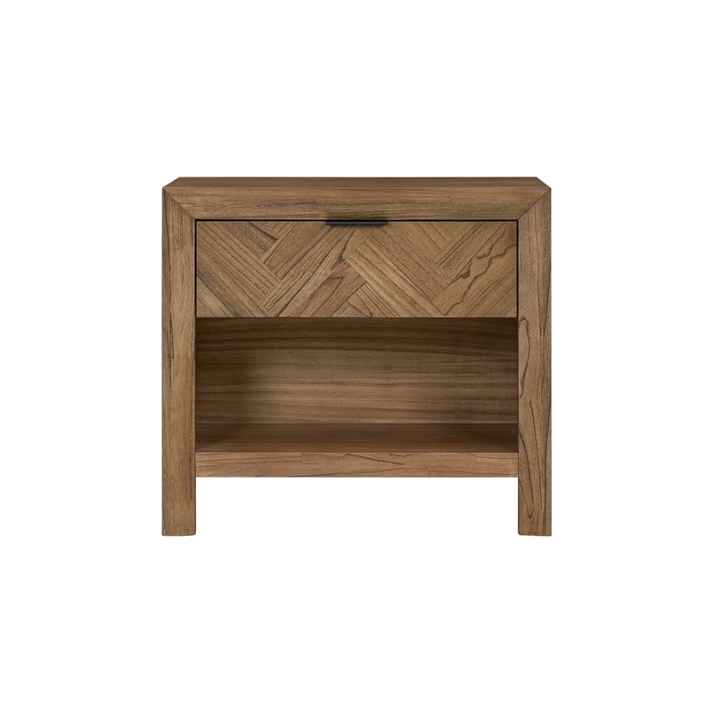 NPD Furniture - Kingston Herringbone Accent Table - Hazelnut Brown - 30