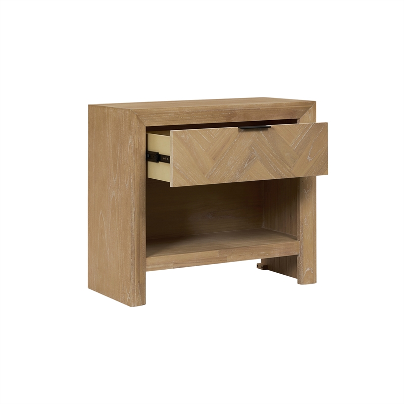 NPD Furniture - Kingston Herringbone Accent Table - Light Natural - 30