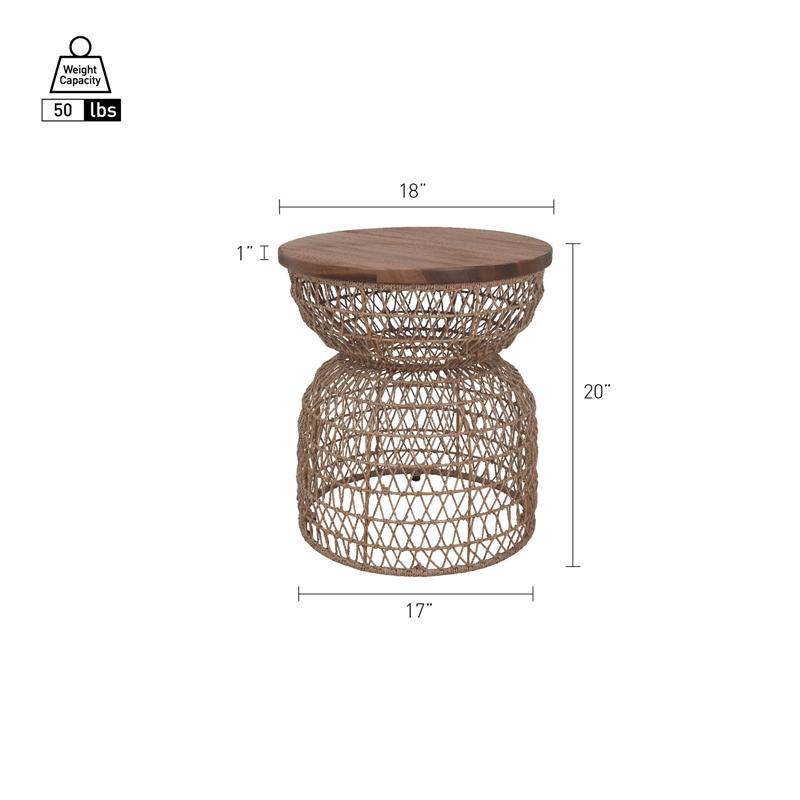 NPD Furniture - Looma Accent Table - Natural Base - Brown Wood Top