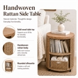NPD Furniture - Zayn Accent Table - Honey Rattan Base - Wood Top
