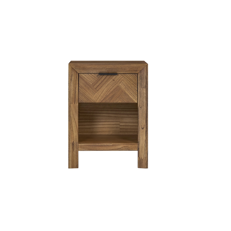 NPD Furniture - Kingston Herringbone Accent Table - Hazelnut Brown - 20