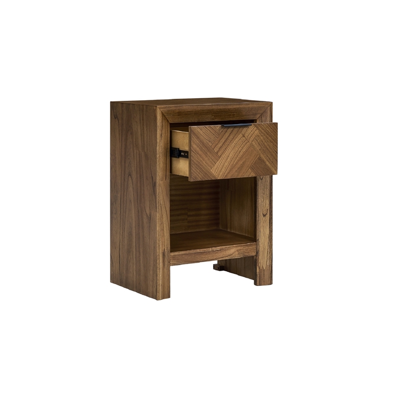 NPD Furniture - Kingston Herringbone Accent Table - Hazelnut Brown - 20