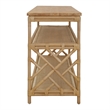 NPD Furniture - Sorea Console - Natural Wheat Rattan Base - Wood Top