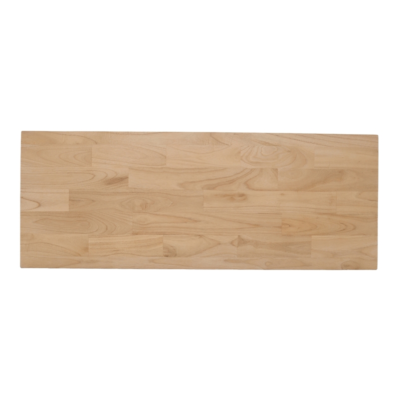 NPD Furniture - Sorea Console - Natural Wheat Rattan Base - Wood Top