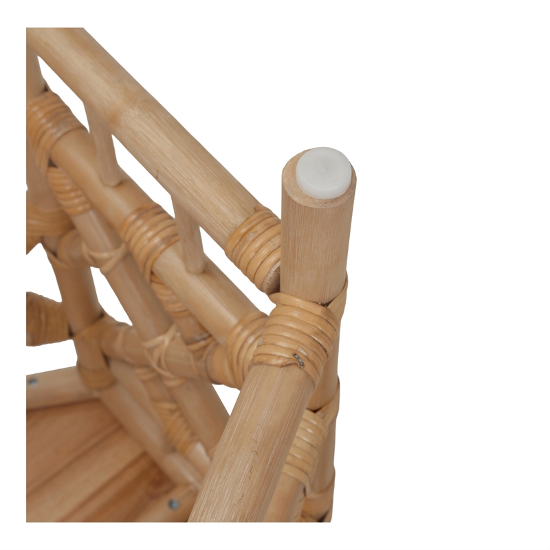 NPD Furniture - Kano Accent Table - Natural Wheat Rattan Base - Wood Top