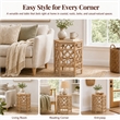 NPD Furniture - Kano Accent Table - Natural Wheat Rattan Base - Wood Top