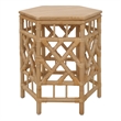 NPD Furniture - Kano Accent Table - Natural Wheat Rattan Base - Wood Top