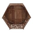 NPD Furniture - Kano Coffee Table - Cane Brown Rattan Base - Wood Top
