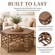 NPD Furniture - Kano Coffee Table - Cane Brown Rattan Base - Wood Top