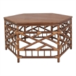 NPD Furniture - Kano Coffee Table - Cane Brown Rattan Base - Wood Top
