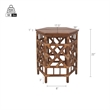 NPD Furniture - Kano Accent Table - Cane Brown Rattan Base - Wood Top