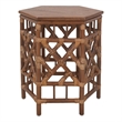 NPD Furniture - Kano Accent Table - Cane Brown Rattan Base - Wood Top