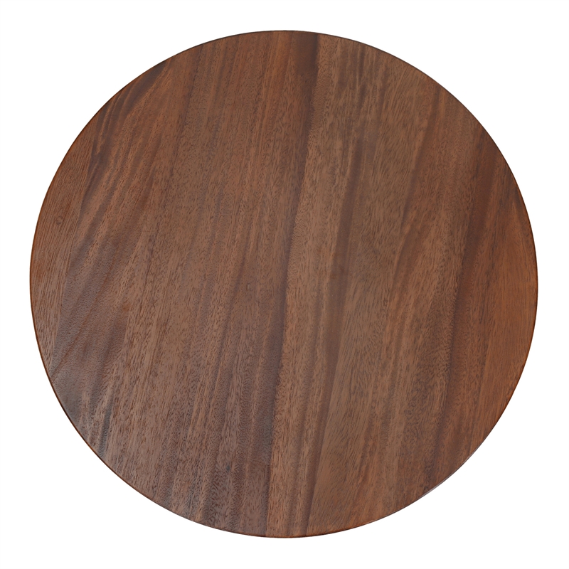 NPD Furniture - Calyx Accent Table - Natural Straw Seagrass Base - Brown Wood