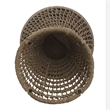 NPD Furniture - Calyx Accent Table - Natural Straw Seagrass Base - Brown Wood