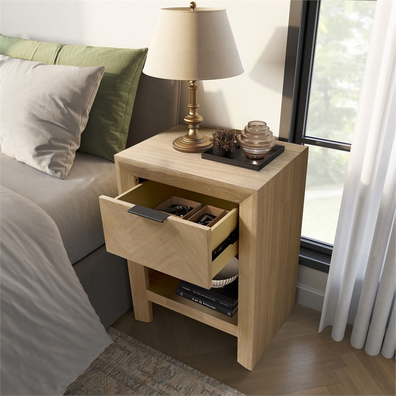 NPD Furniture - Kingston Herringbone Accent Table - Light Natural - 20