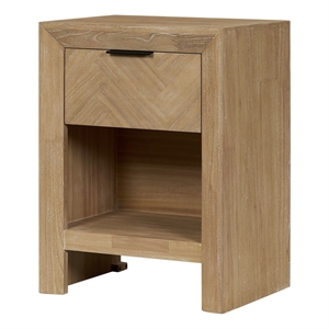 NPD Furniture - Kingston Herringbone Accent Table - Light Natural - 20&quotW - Wood