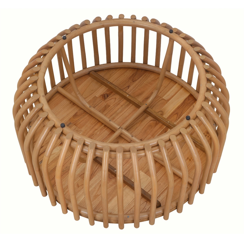 NPD Furniture - Bexa Coffee Table - Honey Rattan Base - Natural