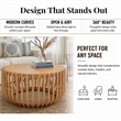 NPD Furniture - Bexa Coffee Table - Honey Rattan Base - Natural