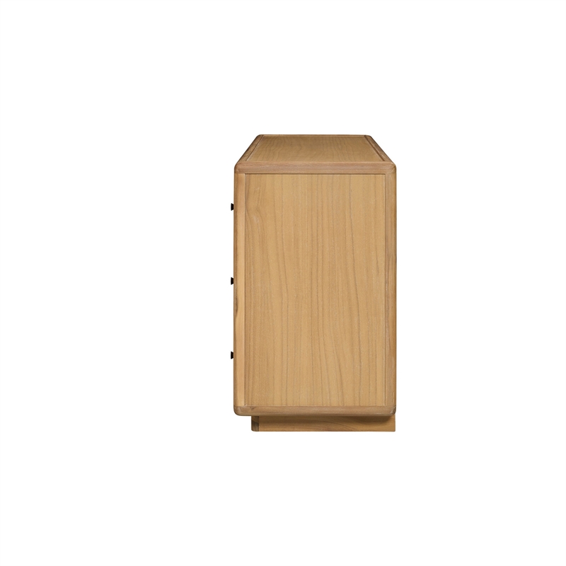 Rosette 6-Drawer Dresser - Light Natural - Acacia - Bedroom Furniture