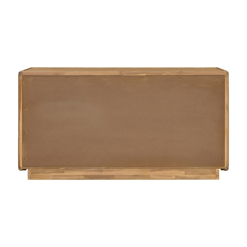 Rosette 6-Drawer Dresser - Light Natural - Acacia - Bedroom Furniture