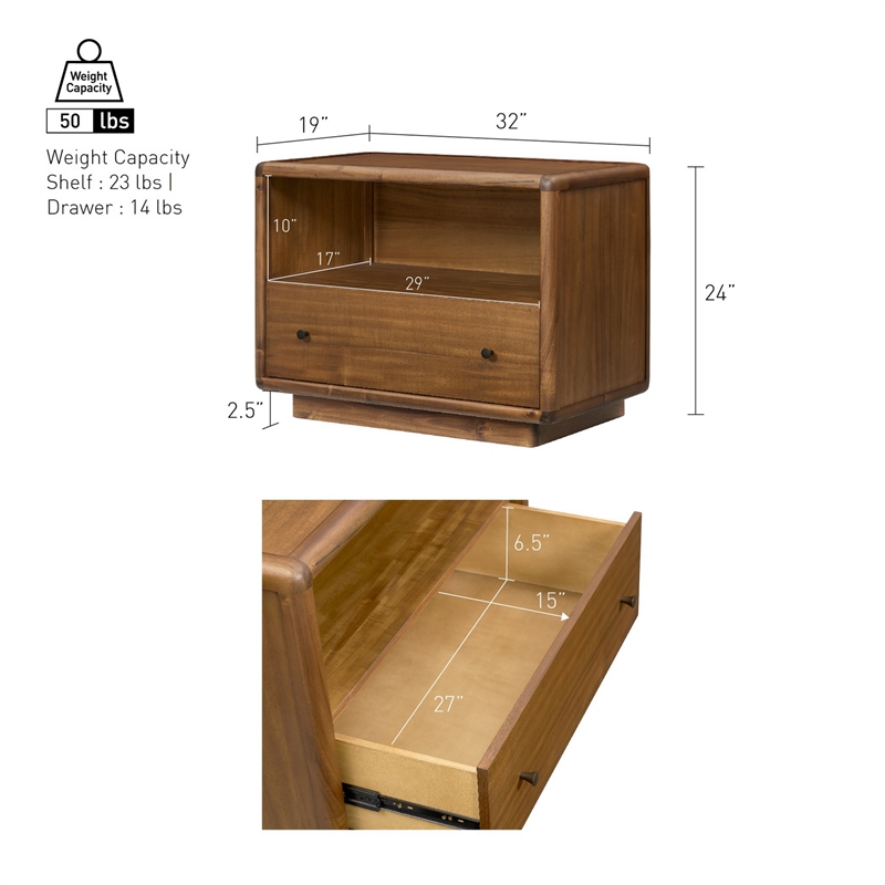 NPD Furniture - Rosette Accent Table - Hazelnut Brown - 32