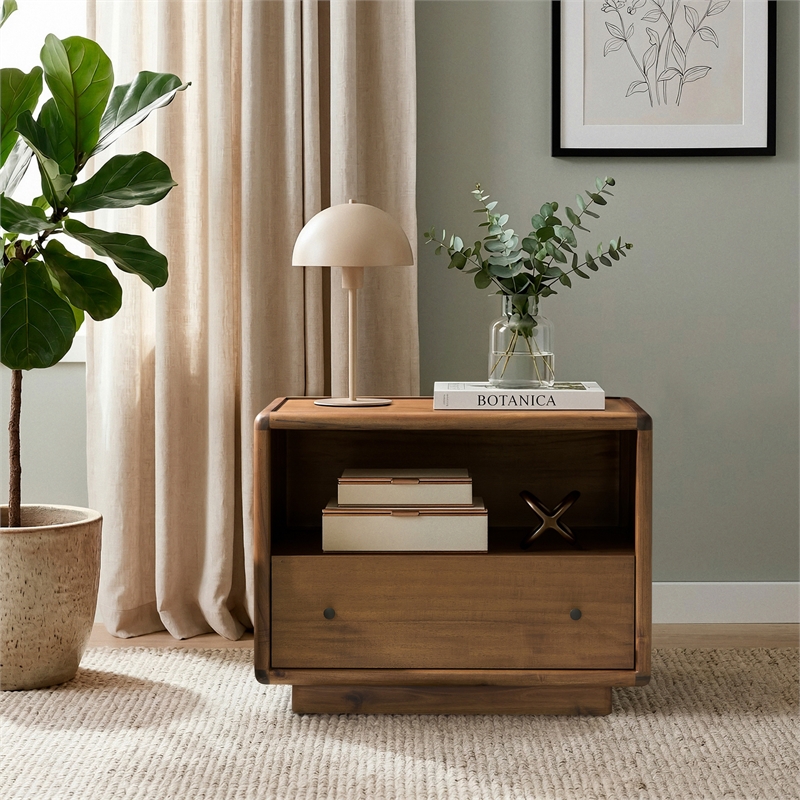 NPD Furniture - Rosette Accent Table - Hazelnut Brown - 32