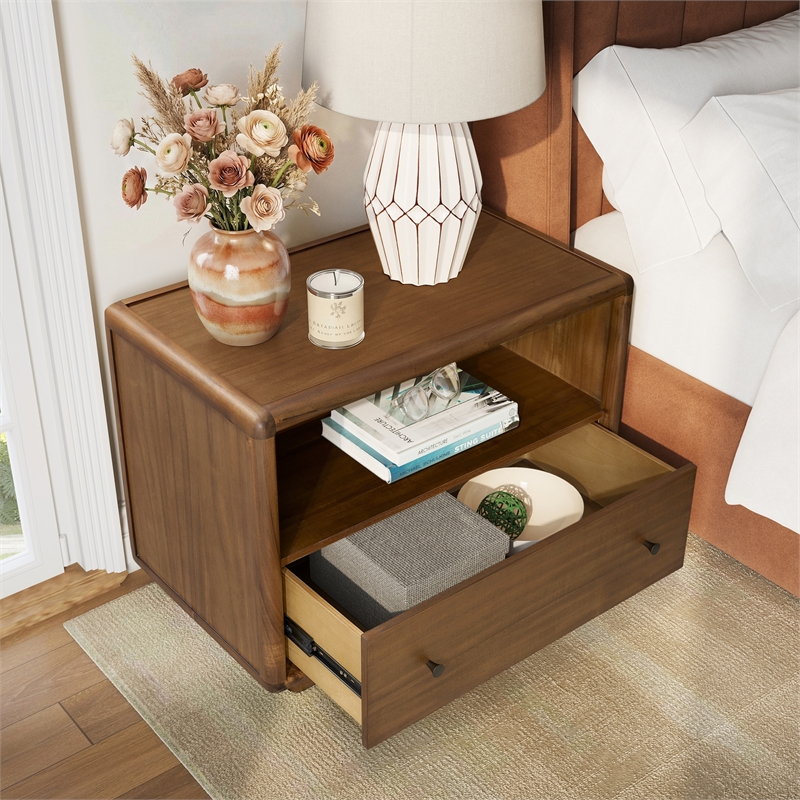 NPD Furniture - Rosette Accent Table - Hazelnut Brown - 32