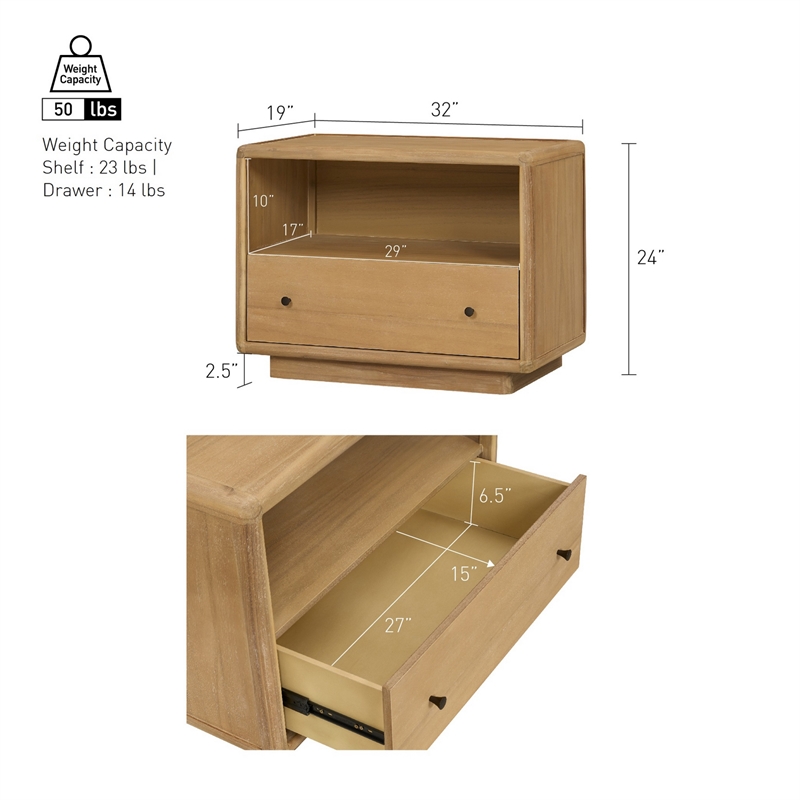 NPD Furniture - Rosette Accent Table - Light Natural - 32