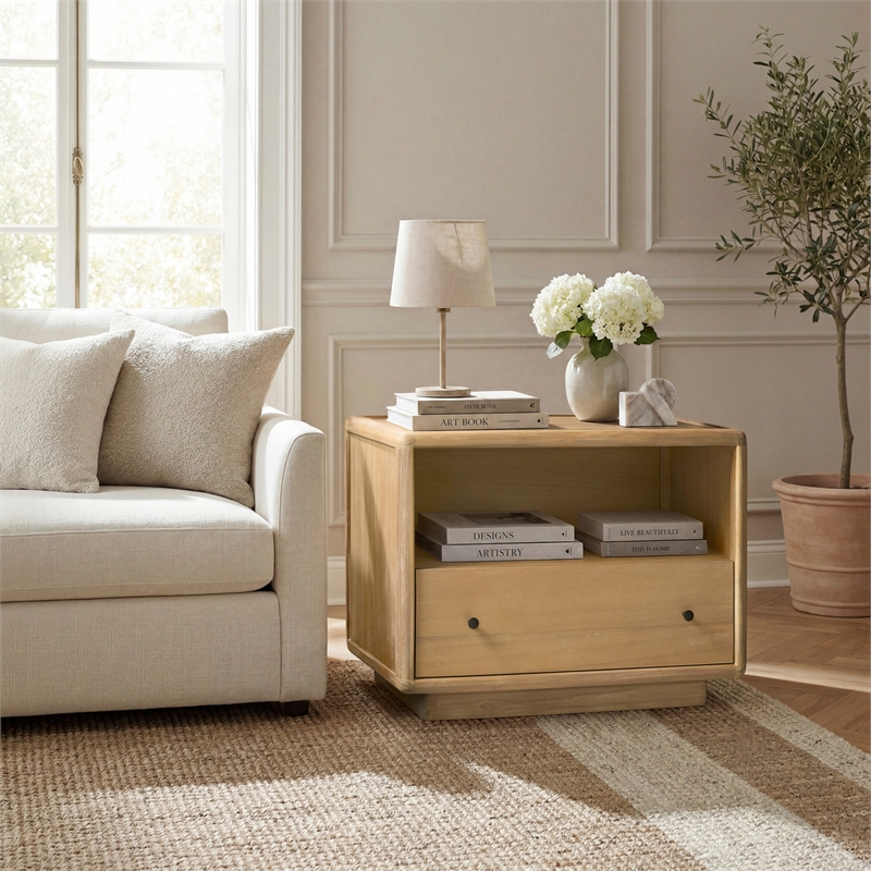 NPD Furniture - Rosette Accent Table - Light Natural - 32