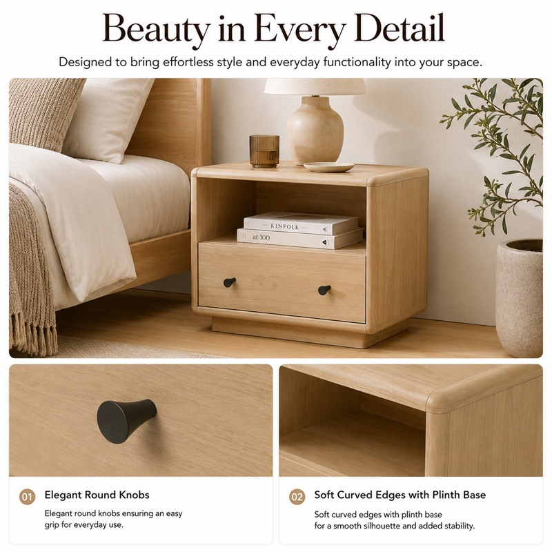 NPD Furniture - Rosette Accent Table - Light Natural - 32