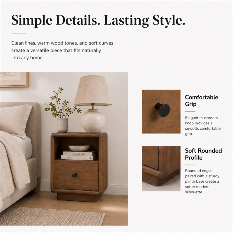 NPD Furniture - Rosette Accent Table - Hazelnut Brown - 19