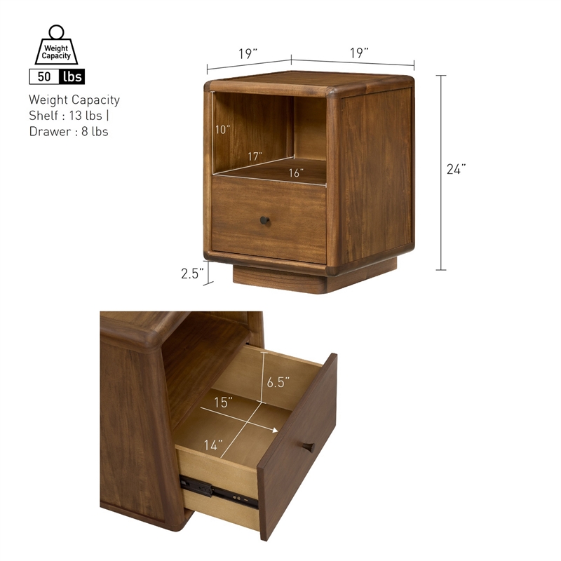 NPD Furniture - Rosette Accent Table - Hazelnut Brown - 19