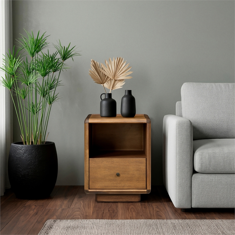NPD Furniture - Rosette Accent Table - Hazelnut Brown - 19