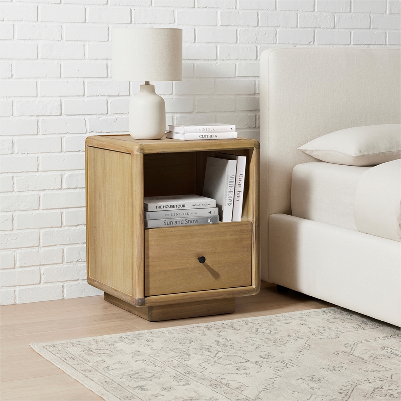 NPD Furniture - Rosette Accent Table - Light Natural - Solid Wood