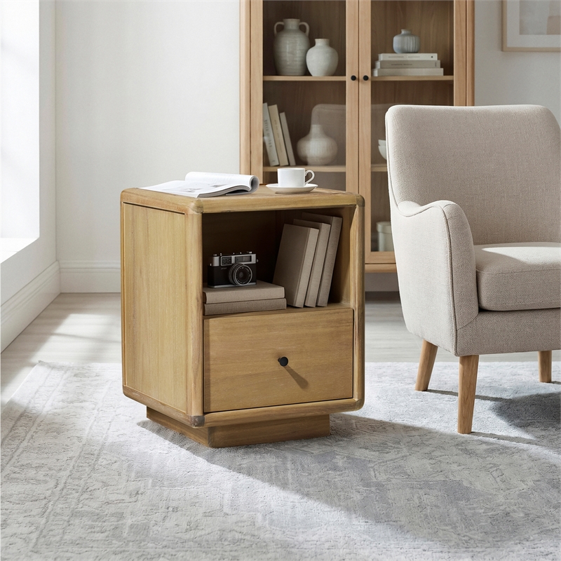 NPD Furniture - Rosette Accent Table - Light Natural - Solid Wood