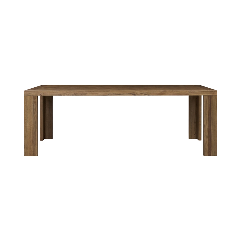 NPD Furniture - Kingston Herringbone Dining Table - Brown - Solid Wood