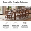NPD Furniture - Kingston Herringbone Dining Table - Brown - Solid Wood