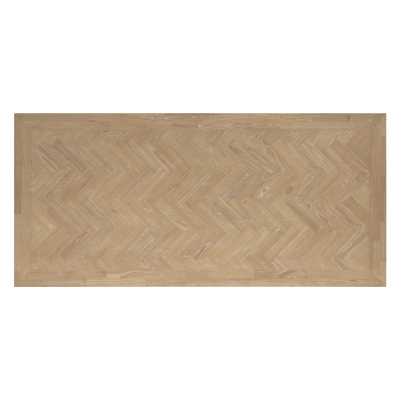 NPD Furniture - Kingston Herringbone Dining Table - Light Natural - Solid Wood