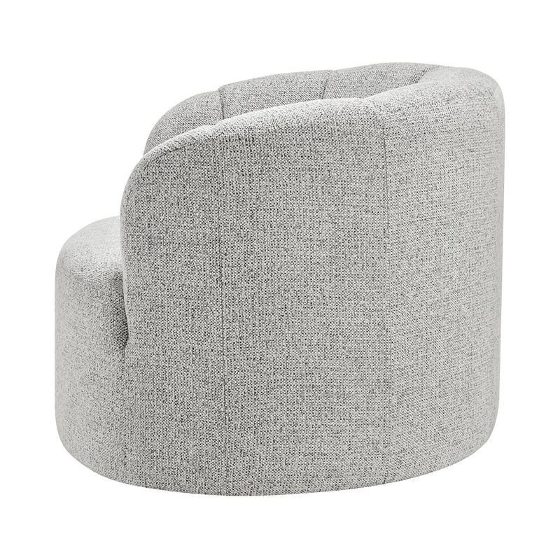 NPD Furniture - Elowen Swivel Accent Arm Chair - Heathered Cream Chenille