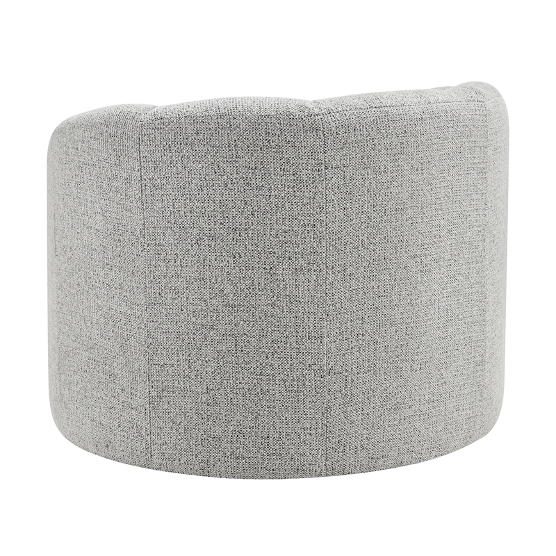 NPD Furniture - Elowen Swivel Accent Arm Chair - Heathered Cream Chenille