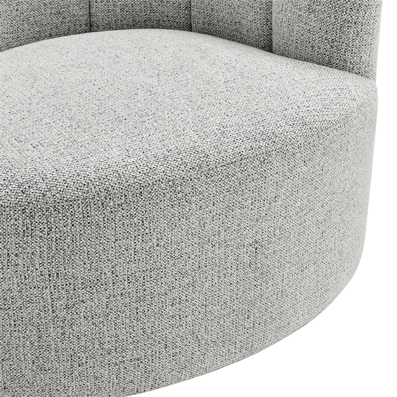 NPD Furniture - Elowen Swivel Accent Arm Chair - Heathered Cream Chenille